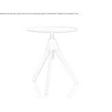 Round coffee table with height adjustment Cobar