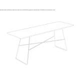 Rectangular high side table made of lacquered MDF board Celaru
