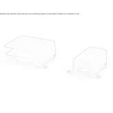 Rectangular aluminum side table Marden