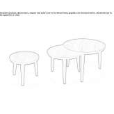 Round coffee table made of solid wood Lambeth