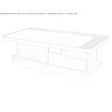Rectangular bronze coffee table Posada