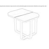 Marble high side table Torrance