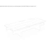 Low rectangular coffee table made of wood and glass Napradea