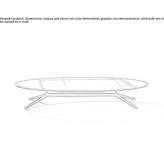 Oval low marble coffee table Empire