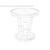 Round high side table Tarxien
