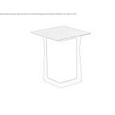 Square metal coffee table Potamia