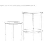 Low round aluminum coffee table Laishevo