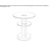 Round coffee table made of float glass Gnesau