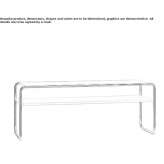 Rectangular coffee table with integrated magazine rack Espino