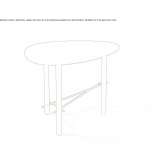 Steel coffee table Beamud