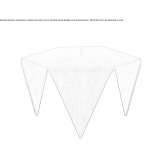 Hexagonal coffee table made of wooden veneer Madan