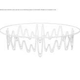 Oval glass coffee table Goraj