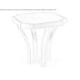 Tall side table made of Calacatta Oro marble Boretto