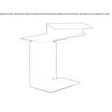 Swivel side table made of steel Lukh