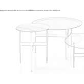 Low round coffee table made of porcelain stoneware Dubbo
