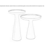 Tall side table made of solid wood Verzenay
