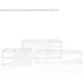 Low rectangular wooden coffee table Tarskoye