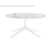 Low round coffee table made of marble Empire