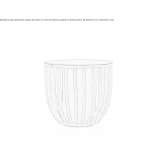 Low round rattan coffee table Drew