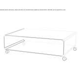 Crystal coffee table on wheels Motzing