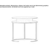 Owalny drewniany stolik kawowy z miejscem do przechowywania Fermoy