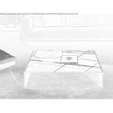 Low square coffee table made of marble Bucknell