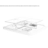 Low square coffee table made of tempered glass Kirtorf