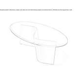 Oval glass coffee table for the living room Retiers