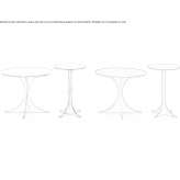 Round metal coffee table in a modern style Vione