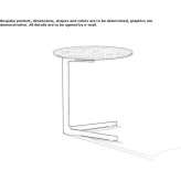 Round marble side table Union