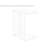 Rectangular side table made of tempered glass Vetovo