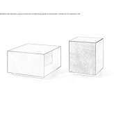 Square brass coffee table Ince