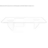 Low square coffee table made of glass Arias