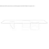 Low rectangular coffee table made of glass Arias