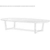 Low oval wooden coffee table for the living room Lleida