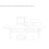 Low oval coffee table made of porcelain stoneware Dubbo
