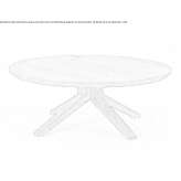 Round oak coffee table Cepan
