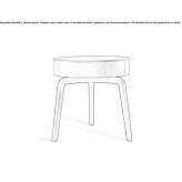 Round leather coffee table Burlats