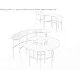 Metal coffee table Babino