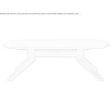 Oval coffee table, oak Cepan