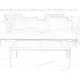 Rectangular coffee table made of solid wood Berchem