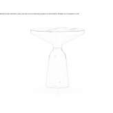 Side table in glass and steel Windeby