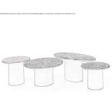 Oval marble coffee table Bergen