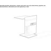 Painted metal side table with integrated magazine rack Lecco