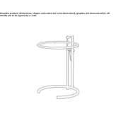 Coffee table made of glass and steel, adjustable in height Torrox