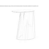 High side table in crystal and steel Pizarral