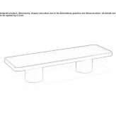 Low coffee table made of wood and glass Pobegi