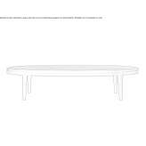 Low, round, oak coffee table Couva