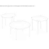 Round metal coffee table with tray Opichen