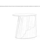 Low side table in crystal and steel Pizarral